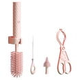 thumbnail image 1 of Cepillos de botellas de silicona suave Toystoory para limpieza rosa 4 piezas, 1 of 6