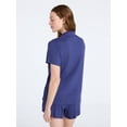 thumbnail image 4 of Joyspun Women’s Pointelle Knit Notch Top and Shorts Pajama Set, 2-Piece, Sizes XS-3X, 4 of 6