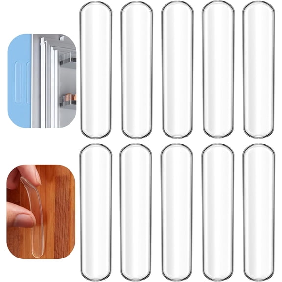 Artrylin 10Pcs Wall Bumpers,2.48*0.39inDoor Stoppers,Furniture Bumper,Silencing pad,Anti collision pad,Using for Refrigerator door,Entrance doors,Cabinet doors,Toilet covers,Table corners，Clear