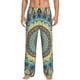thumbnail image 1 of Balery Round Mandala1 Pantalones de pijama para hombre, pijama ultraligero, pantalón de descanso-Small, 1 of 6