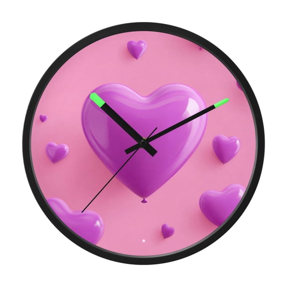 Indoor 12' Voice-Activated Luminous Decoration Wall Clock With LED Night Light Digital Art