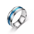 thumbnail image 2 of 8mm Stainless Steel Ring Man's Band Silver/Gold/Black/Blue/Multi-color Size 6-13, 2 of 5