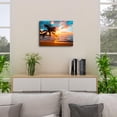 thumbnail image 3 of Beach Wall Art Tropical Palm Tree Wall Art Ocean Sunset Coastal Landscape Beach Pictures Wall Decor for Living Room Canvas Seascape Poster Bathroom Nature Painting Bedroom Office Home Decoration 12x16, 3 of 6