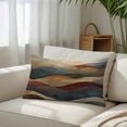 thumbnail image 3 of Vintage Green Blue Throw Pillow Cover, Pillowcase Protectors with Zipper, Breathable Decorative Lumbar Pillow Case Cover, Farmhouse Retro Art Pillow Shams for Couch Sofa 16x24Inch, 3 of 8