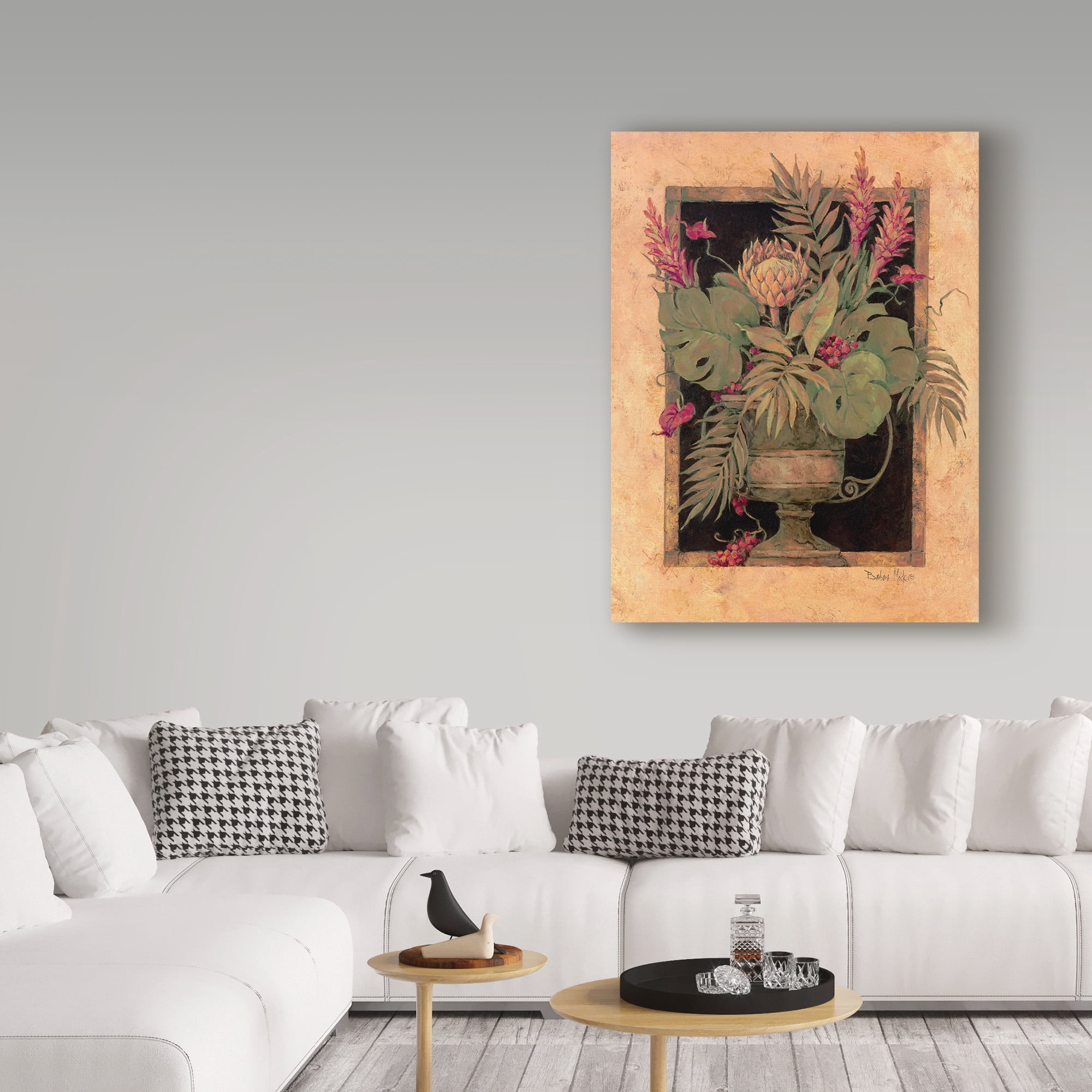Trademark Fine Art ' Framed Tropical Arrangement' Canvas Art by Barbara Mock