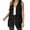 Black, variant on Womens Blouses Dressy Casual Fringe Vest 70s Hippie Costume Sleeveless Western Faux Suede Tassel Leather Outerwear Summer Tops for Women Trendy