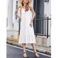 thumbnail image 6 of Ekouaer 2 Pack Nightgowns for Women Sleeveless Long Night Gowns Victorian Nightdress with Pockets Soft Ladies Gown, 6 of 7