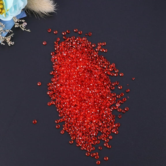Raindrops  1000 Pcs Centerpiece Table Decorations Blue Stones for Vases Filler Beads Bride Red