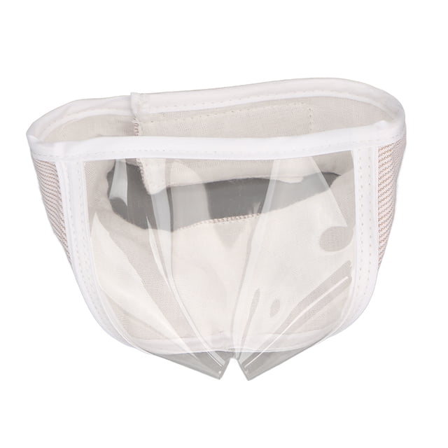 Muzzle Transparent pour Chat, Empêche de Lécher et de Mordre, Protection Faciale pour Chaton, PVC Respirant, Fixation Stable, Léger pour Outils de Toilettage de Bain S,m