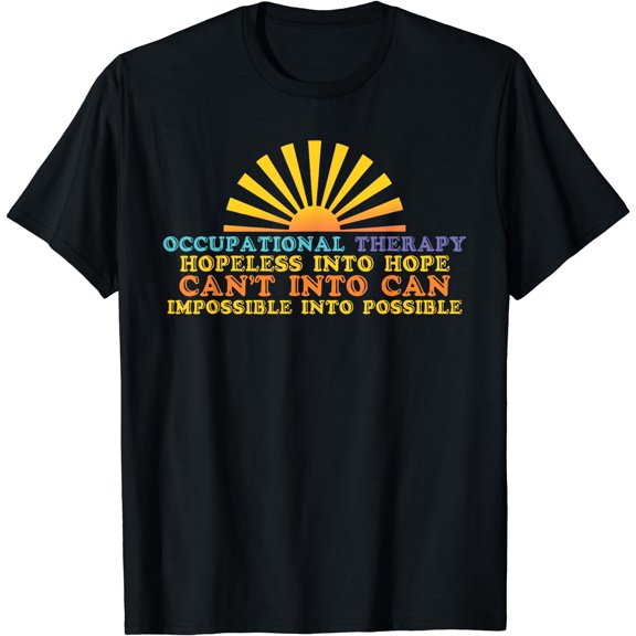 Retro Occupational Therapy, Funny OT For Men Women T-Shirt Black Small