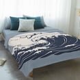thumbnail image 4 of Blue Dog Blanket Soft Cozy Warm Throw Blanket for Couch, Plush Fuzzy Flannel Fleece Blankets for Sofa, Waves Abstract Art Dynamic Modern Bed Blankets Lightweight Gifts for Women, 40"x60", 4 of 9