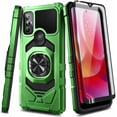 thumbnail image 7 of Nagebee Phone Case Compatible for Motorola Moto G Play (2023) with Tempered Glass Screen Protector, Full-Body Protective [Military-Grade] Magnetic Car Mount Ring Holder Heavy-Duty Cover (Green), 7 of 7