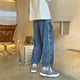thumbnail image 4 of WILLBEST Jeans Mujer Pantalones Vaqueros de Mujer de Cintura Alta, Sueltos, de Pierna Recta, Con Bordado Floral, Cómodos, Elásticos, Informales, para Uso Diario Chica, 4 of 4