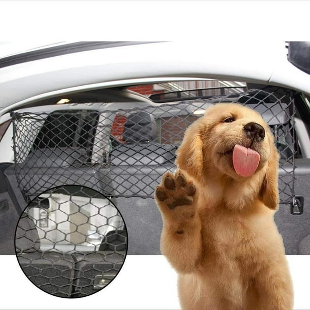Barrière de voiture pour chien, filet de barrière de sécurité pour animaux  de compagnie de voiture avec double couche, filet de séparation pratique  réglable pour animaux de compagnie barrière de sécurité de