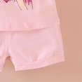 thumbnail image 5 of Gerichy Girls Summer Outfits, Girls Three Quarter Sleeves Trousers Suit Comfortable Breathable Fashion Cute Cartoon Girls Home Suit, 5 of 6