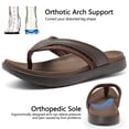 thumbnail image 4 of MeMoride Men's Flip-Flops Cushioned Arch Support Non-Slip Thong Sandals for Beach Pool Indoor Outdoor, 4 of 7