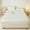 Beige-Free Size/BG, variant on Quilted Waterproof Mattress Protector Cooling Ice Silk Bed Cover Breathable Zippered Encasement for Bedroom 59x78in