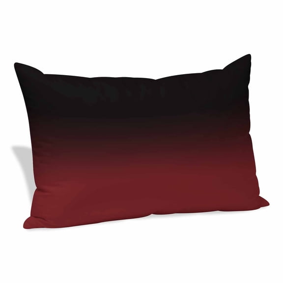Black Red Ombre Pillow Covers 12"x20", Modern Abstract Art Gradient Soft Brushed Microfiber Breathable Throw Pillow Covers, Decorative Pillowcase with Zipper for Couch Sofa Bedroom Living Room