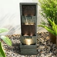thumbnail image 5 of Hamiedun Modern Faux Slate Waterfall Fountain with LED Lights, Resin, 39.3", 28 lbs, 5 of 5