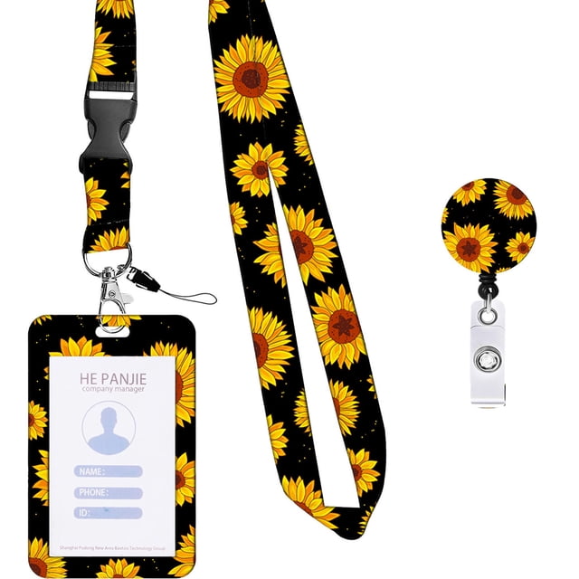 CSChome Badge Holder With Removable Lanyard Retractable Badge Holder: Versatile Lightweight Holder with Reel Clip for Nurses, Teachers, Office Workers