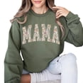 thumbnail image 2 of Floral MAMA Sweatshirt – Vintage Navy Mom Crewneck, Cozy Aesthetic Gift for Mother’s Day, All Season Mom Pullover, 2 of 7
