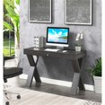 thumbnail image 1 of Convenience Concepts Newport One-Drawer Desk in Gray Wood Finish, 1 of 7