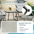 thumbnail image 7 of Spaco 5-Piece Patio Sling Chair Set with Comfortable Seat Cushions, Folding Lounge Chairs with Footrests and Coffee Table, Chair Set for Outdoor, Gray, 7 of 7