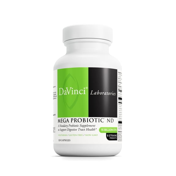 DaVinci Labs Mega Probiotic ND - Support Gut Health* - 120 Vegetarian Capsules