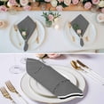 thumbnail image 2 of Farmhouse Black White Striped Cloth Napkins, Modern Stripes Washable and Reusable Dinner Napkins Set of 4, Table Napkin for Kitchen Party Birthday Wedding Hotel Housewarming 20"x20", 2 of 8