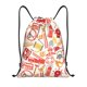 thumbnail image 1 of Fotbe Firefighter Icons Bolsa Mochila con Cordón Estampada, Bolsa de Gimnasio Deportiva, Bolsa Cinch, Bolsa con Cordón para Hombres y Mujeres-Small, 1 of 6