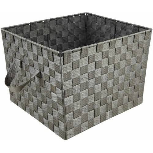 Simplify Large Woven Storage Bin in Grey