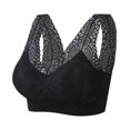 thumbnail image 2 of IROINNID Full Coverage Bras For Women Solid Wireless Neck Floral Lace Lift-Up Bralette Deep V Removable Pads Underwear, 2 of 5