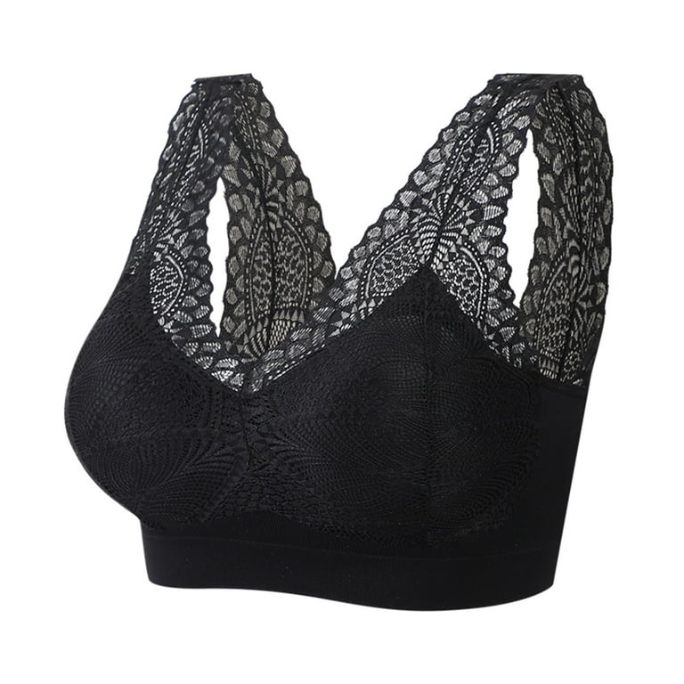 TIANEK Removable Paded for Ladies Fashion Strap Bra Sexy Lace Bra Everyday  Bra Underwear Clearance 