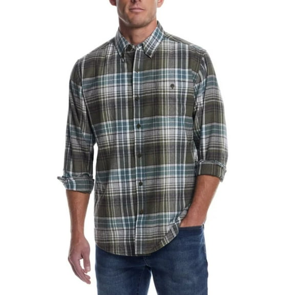 Weatherproof Vintage Men's Casual Soft Brushed Plaid Flannel Shirt XXL,Multi)
