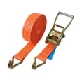 thumbnail image 2 of Correa de trinquete premium versátil con ganchos dobles en J, correa de fijación de longitud de alta resistencia para agrupamiento de carga de Naranja, 2 of 9