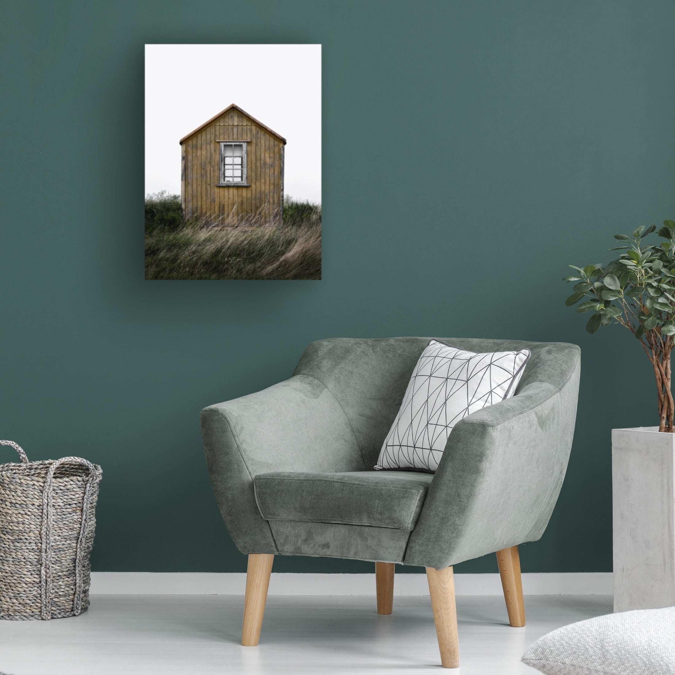 Canvas Wall Art - Lotte Gronkjar 'Beach Hut' Wall Art for Living Room, Bedroom, or Office Décor by Trademark Fine Art - 24 x 32 Inches
