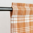 thumbnail image 2 of Orange Simple Style Valances for Kitchen Window, Retro Buffalo Plaids Pattern Decorative Window Treatments for Dining Room, Top Rod Pocket, 1 Panel, 52 x 18 Inches, 2 of 6
