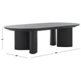 thumbnail image 3 of Safavieh Couture Barnard Oval Wood Modern Coffee Table, Black, 3 of 11