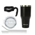 thumbnail image 5 of Ezprogear 40 oz Black Stainless Steel Tumbler Double Wall Vacuum Insulated Coffee Cup with Handle & Straws, 5 of 6