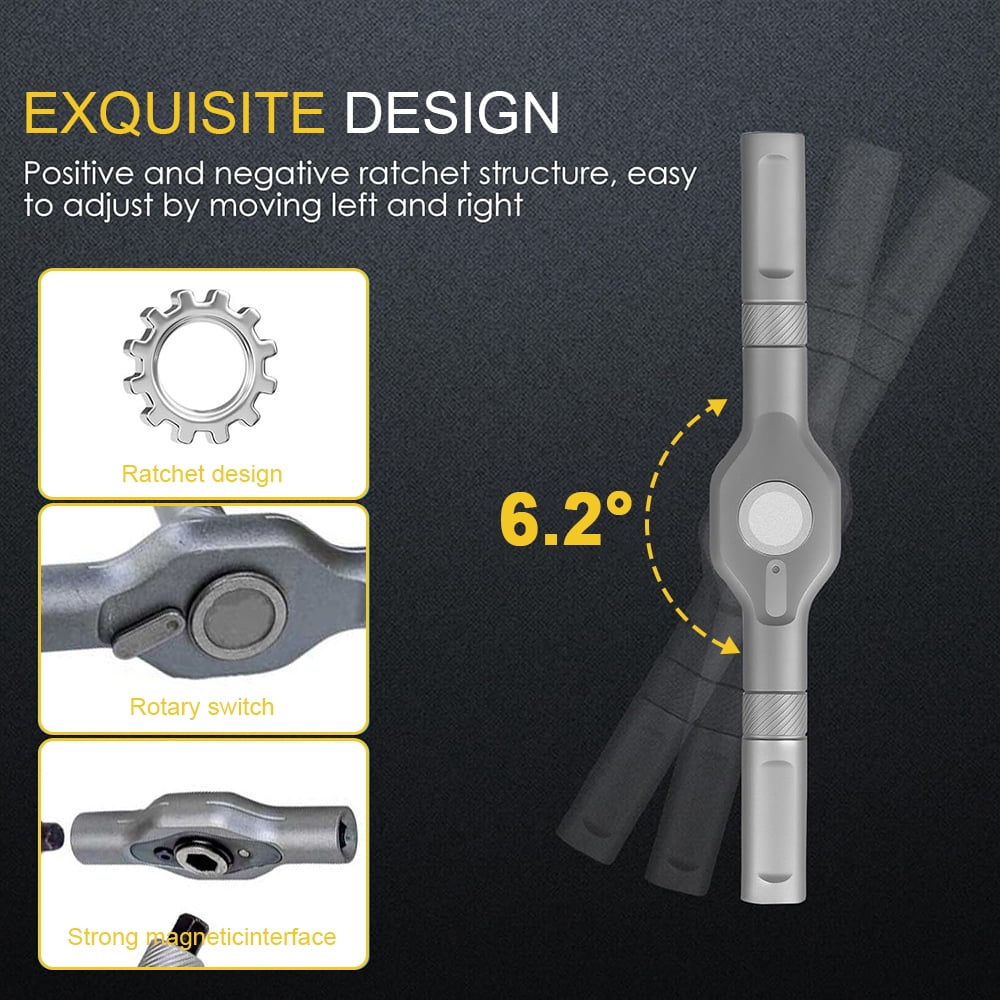 42 in 1 Magnetic Screwdriver Set, DIY Ratchet Screwdriver Set, S2 Steel Bits, Portable Compact Repair Tool Kit for Gifts, Furniture, Computer, Bicycle
