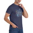 thumbnail image 4 of Hubgo Men'S Customized Visit Hadley'S Hope Crew Neck Tee T-Shirts Navy Blue Tops, 4 of 5