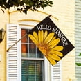 thumbnail image 2 of Hello Sunshine Garden Flag 12x18 Inch Double Sided Outside, Spring Summer Floral Daisy Yard Outdoor Flag, 2 of 6