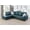 Denim, variant on Star Home Living Corp Ben Faux Leather Left Sectional Sofa in Black/White