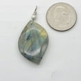 thumbnail image 6 of Labradorite Sterling Silver Drop Pendant | 1 7/8" Long | Blue Rainbow |, 6 of 9