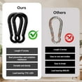 thumbnail image 5 of M10 Spring Snap Hook Black Carabiner, 770 LBS Capacity Heavy Duty Carbon Steel Carabiner Clip, Snap Clip Link Hooks for Indoor & Outdoor,Camping,Swing,Keychains, and More, 5 of 6