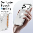 thumbnail image 3 of For iPhone 17 Pro Max Case, Compatible with MagSafe, Shockproof Military-Grade Protection, Magnetic Phone Case for iPhone 17 Pro Max Rugged Hybrid Case Wireless Charging,Clear, 3 of 6
