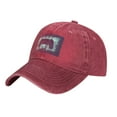 thumbnail image 3 of DouZhe Adjustable Washed Cotton Baseball Cap - Game Controller Prints Vintage Dad Hat Unisex Sports Caps (Red), 3 of 6