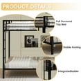 thumbnail image 6 of Harper & Bright Designs Queen Size Iron Bunk Bed with Ladder, Queen Over Queen Metal Bunk Bed Frame with Safety Rails for Bedroom, Black, 6 of 11