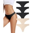 thumbnail image 1 of Tangas sin costuras Underwear Voenxe para mujer, paquete de 5, 1 of 7