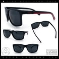thumbnail image 2 of Kush Mens Rectangle Plastic Sporty Gangster Fashion Sunglasses [Red], 2 of 8